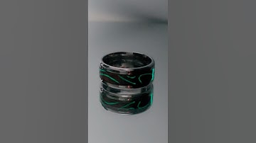 How to Make a Stainless Steel and Wood Ring with Turquoise Glow Inlay #diyaccessories #diy #jewelry