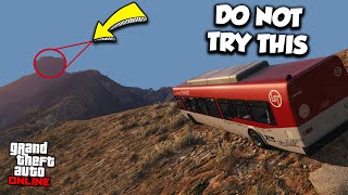I Tried To Drive a BUS To The Top of MOUNT CHILIAD in GTA Online...