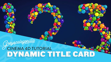 Cinema 4D Tutorial - Animated Mograph Dynamics Title Card