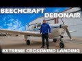 Beechcraft Debonair - Extreme Crosswind Landing