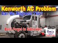Kenworth T-880 No Air Conditioning