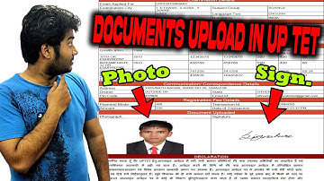 Photo Upload in UP TET Application Form | Signature upload in UP TET Form | Documents Upload
