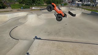 Traxxas E-Revo 2 au skatepark de Bertrix