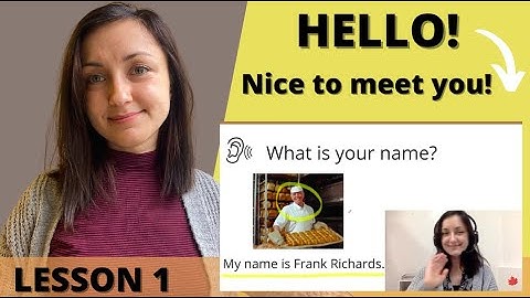 English Lesson 1 - Level A1 - Hello! Nice to meet you. || Follow Along Lesson