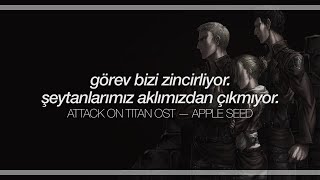 attack on titan ost || apple seed (türkçe çeviri + lyrics) Resimi