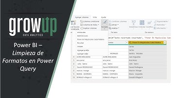 Limpieza de Formatos en Power Query
