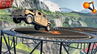 Trampline jumps and crashes BeamNG Drive