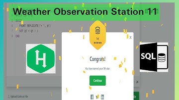 HackerRank Practice Sql 16 | Weather Observation Station 11 | Sql Gold Badge