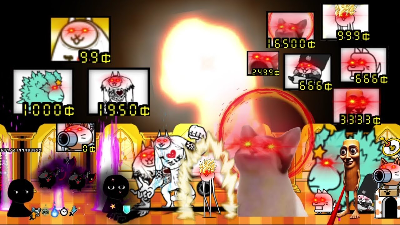 the battle cat but i use enemies (Red Eyes Unit)