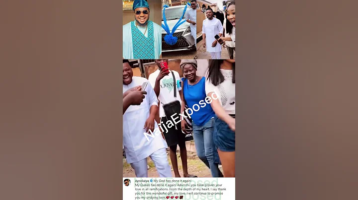 Nollywood actor Ayo Olaiya’s wife surprised him with a brand-new car gift on set.