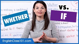 Whether vs If | Learn English Grammar