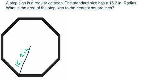 Geometry: Finding the Area Of a Regular Octagon (trigonometry)