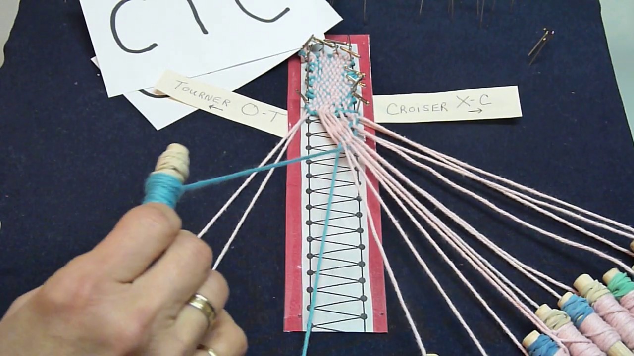 Dentelle aux fuseaux - Point de toile avec lisières