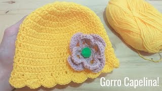 Gorro Capelina para Bebé en Crochet - Paso a Paso