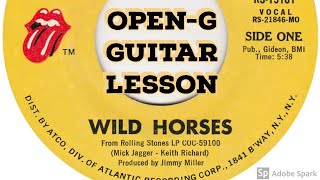 Video thumbnail of ""Wild Horses" Lesson in open-G tuning"