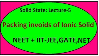 Solid state 5 : Packing in voids of ionic solids