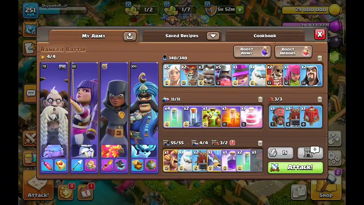 MENCOBA FORMULA BARU KOMBINASI PASUKAN | PUSH RANK ELEKTRO 33 TH 18 | CLASH OF CLANS