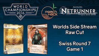 Netrunner 2016 World Champs - Raw Stream Cut - Controlling the Message vs. Whizzard - Round 7 Game 1