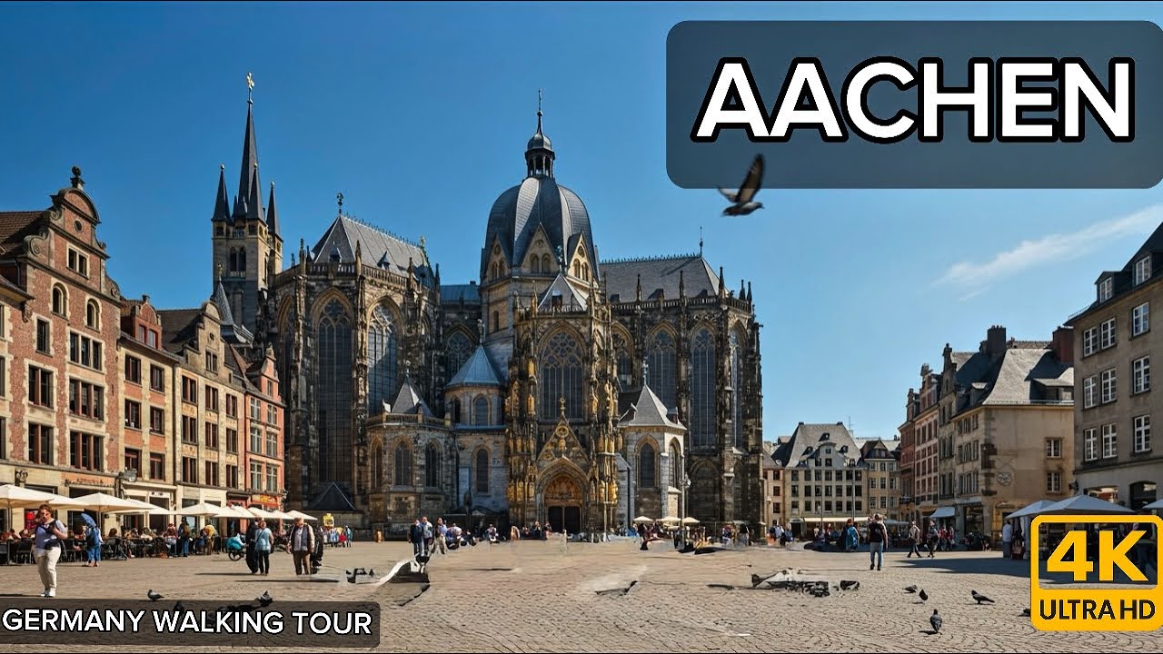 Очаровательный Ахен — потрясающая пешеходная экскурсия по историческому центру города в формате 4K