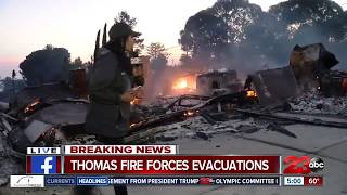 REPORTER FEVEN KAY LIVE THOMAS FIRE COVERAGE