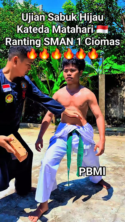 PENGETESAN BERUNTUN BATA MERAH UJIAN SABUK HIJAU KATEDA SMAN 1 CIOMAS #kateda #silat #martialarts