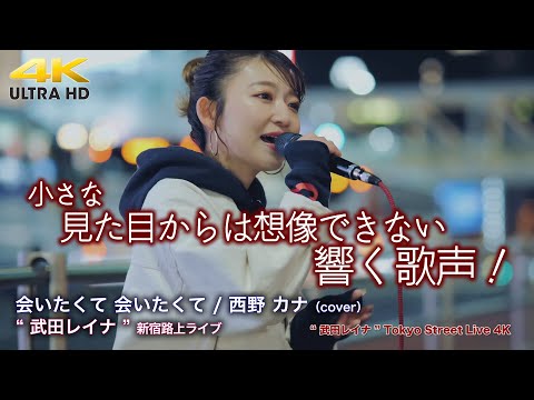 【 人気の歌姫 】小さな見た目からは想像できない響く歌声！　会いたくて 会いたくて / 西野 カナ（cover）" 武田レイナ "  新宿路上ライブ 4K映像