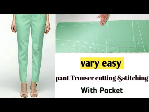 Very Easy Pant Trouser cutting and stitching with Bottom Design  Pant  cutting and stitching  YouTube