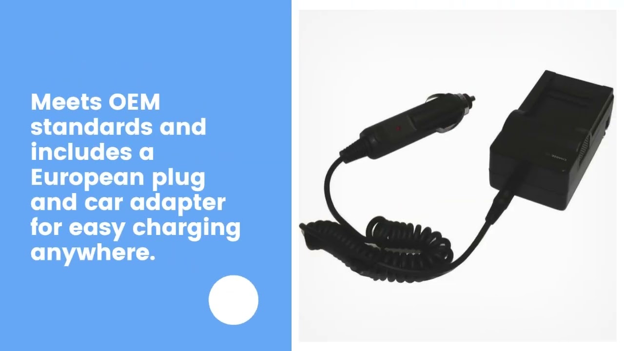 Panasonic Lumix DMC-S1 Replacement Battery (2-Pack, 1100mAh) and Charger