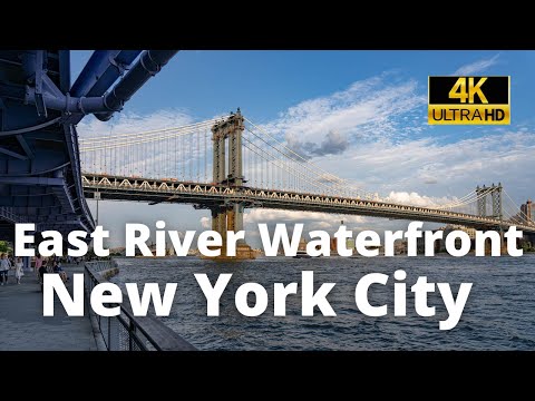 One of the Best Places to See the Brooklyn and Manhattan Bridge in New York City | 4K