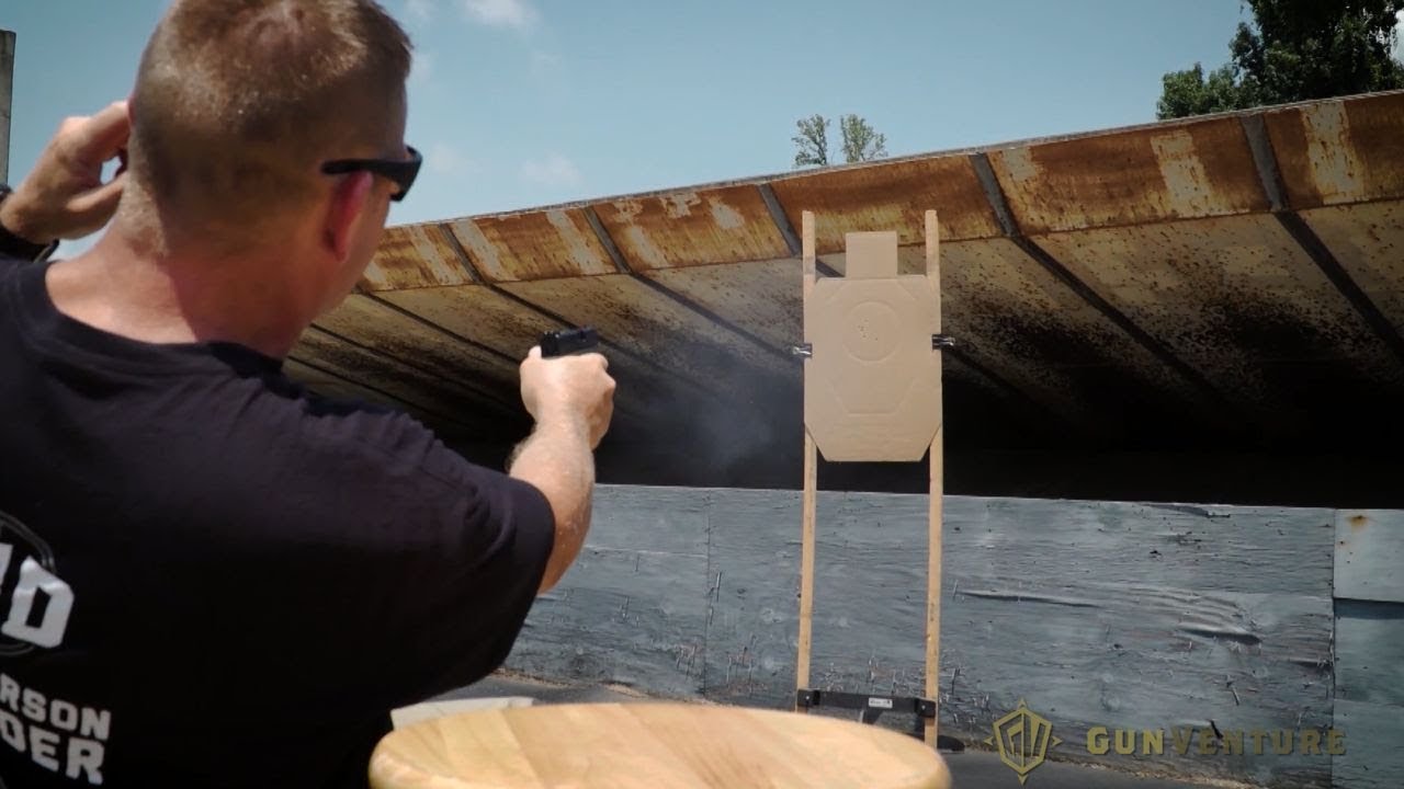 Shooting One-Handed from a Sitting Position: GunVenture| S2 E6 P3 self defense flashlight