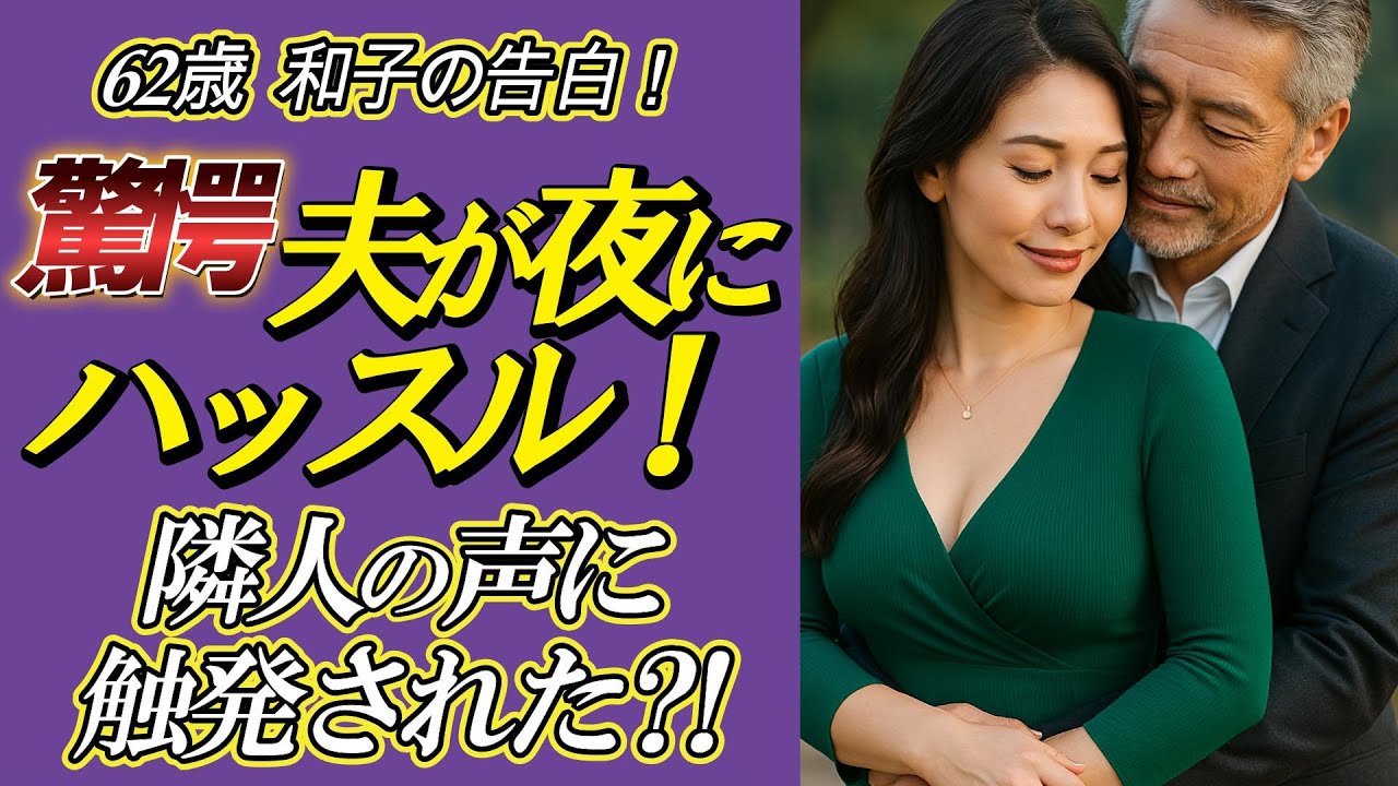 Outline Video 【シニア恋愛】壁一枚越しのお隣さんの声に触発されて⁈夫が突然、夜にハッスルしました!【体験談】