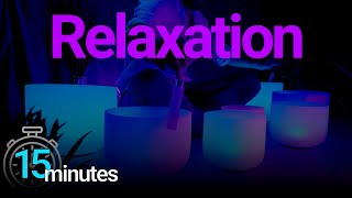 Relaxing Sound Bath | 15 Minute Crystal Singing Bowls for Deep Relaxation | Soothing Chakra Renewal