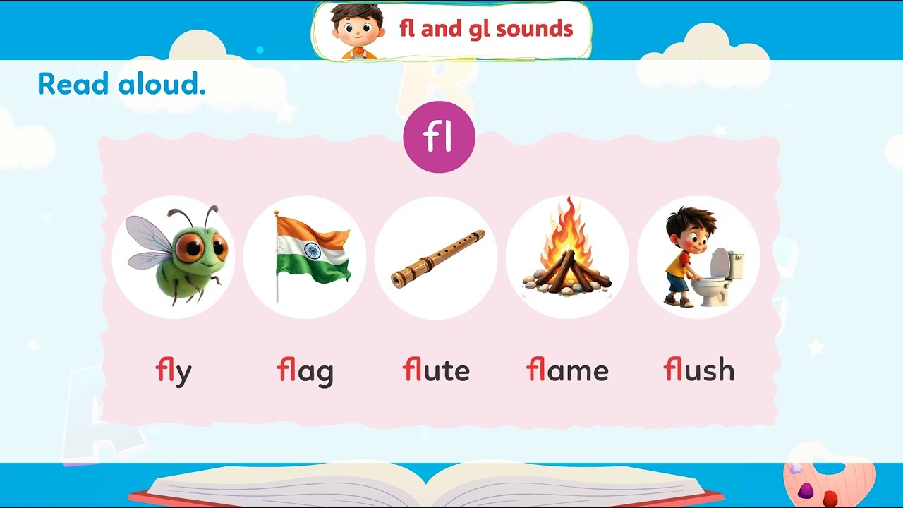 Ch 16 | Ace Publishing House | Phonics skill book | C | fl and gl Sounds |  For children