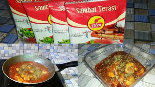 BIKIN SAMBEL TERASI UDANG DENGAN BUMBU INSTAN DARI FINA FOOD TERNYATA ENAK BANGET