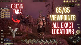 65/65 VIEWPOINTS ALL EXACT LOCATIONS | OBTAIN EPIC COMPANION TAKA #ymir #legendofymir #newmmorpg