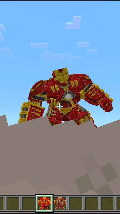 HULKBUSTER ADDON in Minecraft Bedrock Iron Man #minecraft #hulkbuster #ironman