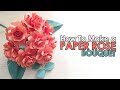 Diy paper roses bouquet  paper rose tutorial  easy paper rose