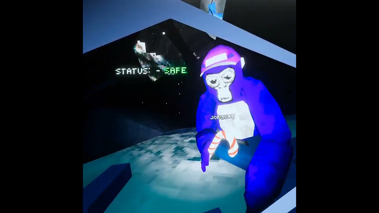 Two goveballs playing fearing gorilla 