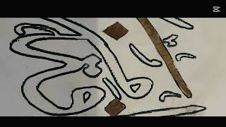 Kolase Kaligrafi dari Daun Kering