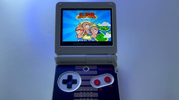 Worms World Party | Gameboy Advance SP (IPS display) gameplay