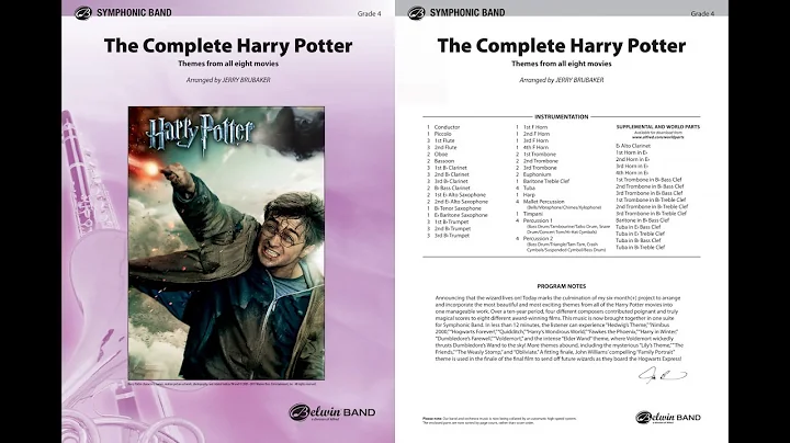 The Complete Harry Potter, arr. Jerry Brubaker  Sc...