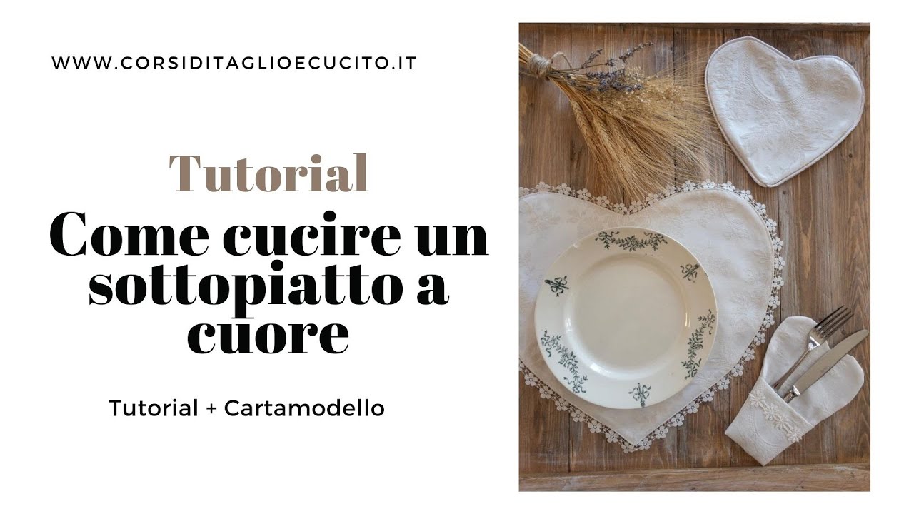 Come cucire un sottopiatto a cuore. Cucito creativo