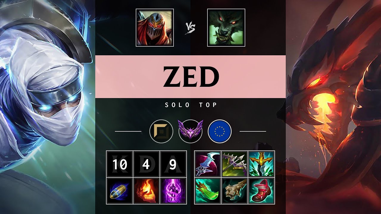 Zed Top vs Warwick: Unstoppable - EUW Master Patch 14.24