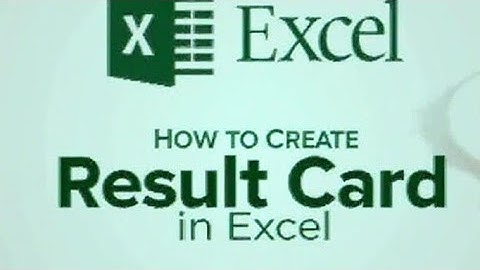 How To Create Exam Result Sheet For a  Class In MS Excel | Make Result Card of a Class In Excel.