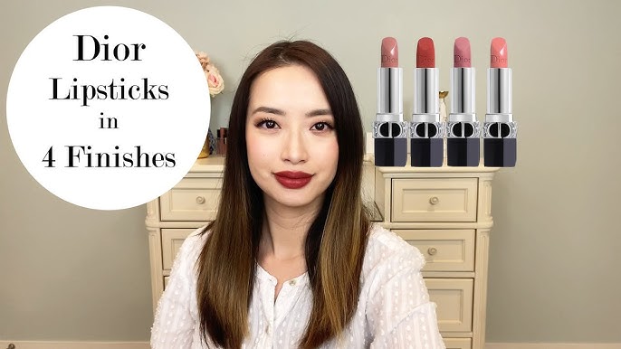 NEW ROUGE DIOR LIPSTICKS: All 4 Finishes in the New Formula! 