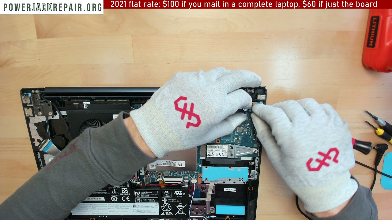 Lenovo Ideapad s340 laptop charge port power jack repair fix charging