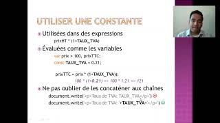 Bases de la programmation Web - Les constantes