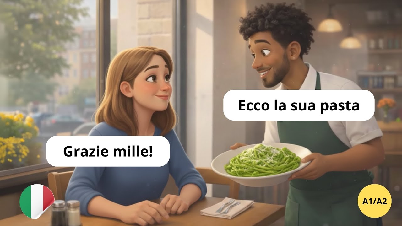 Daily Italian Conversation | Easy questions and answers in a restaurant