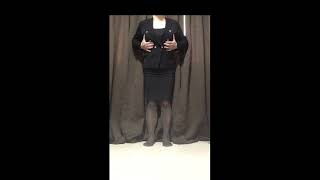 Black Double-Breast Silver Ons Jacket Black Skirt