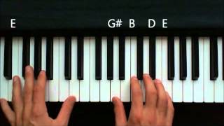 How to play Moondance on Piano chords